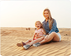 Ausflug mit Kindern in die Wüste Ausflug mit Kindern in die Wüste