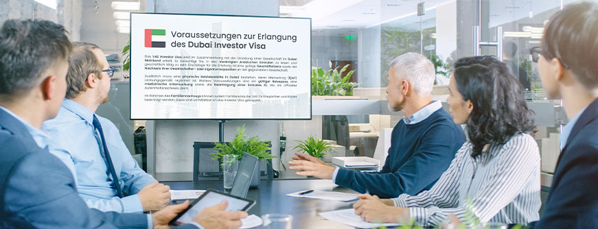 Beantragung des Dubai Investor Visa Beantragung des Dubai Investor Visa