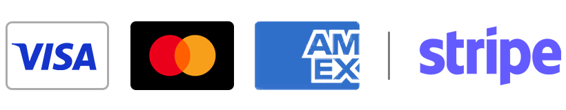 Pay by card — Visa, Mastercard, American Express