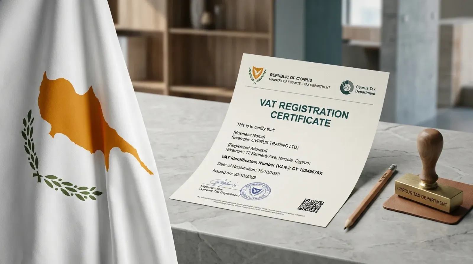 Cyprus VAT identification number for intra-EU trade