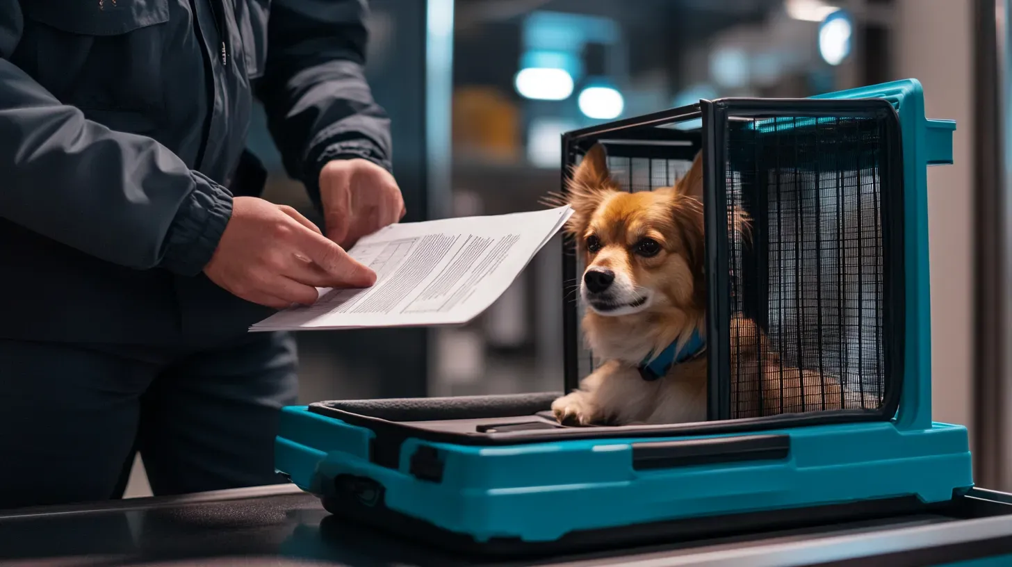 Pet carrier inspection at the airport Pet carrier inspection at the airport